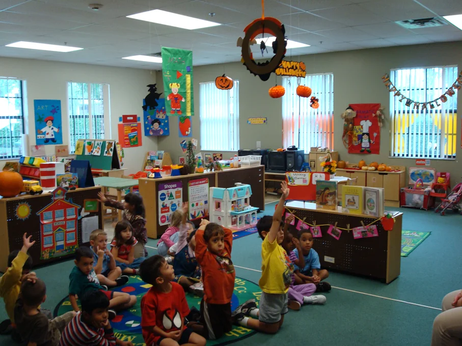Children taking part in circle time